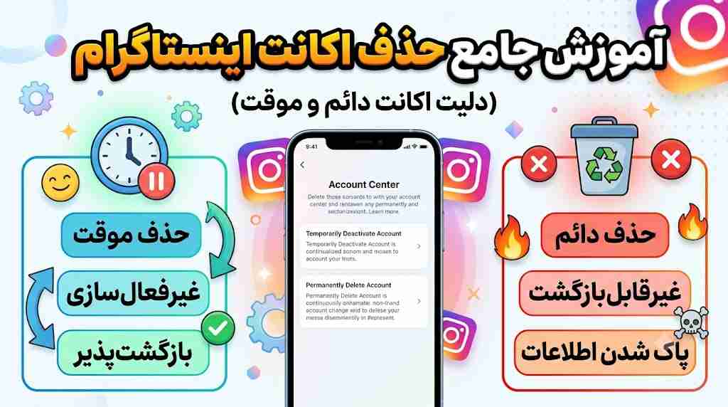 آموزش جامع حذف اکانت اینستاگرام (دلیت اکانت دائم و موقت)